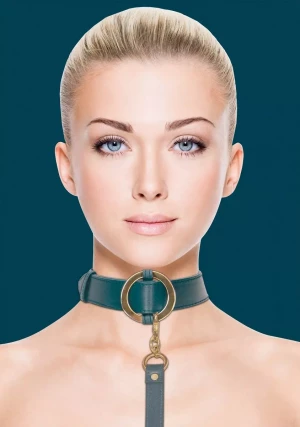 Зеленый ошейник с поводком Collar With Leash