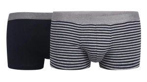 Набор из 2 трусов-боксеров - полосатых серых и синих