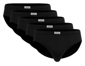 Набор из 5 черных мужских трусов-слипов