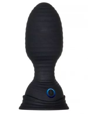 Черная анальная пробка с вибрацией и функцией расширения Shape Shifter - 11,7 см.