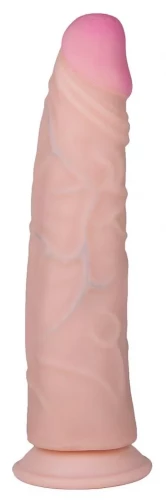 Упругий и рельефный фаллоимитатор на присоске ART-Style №23 - 22,5 см.